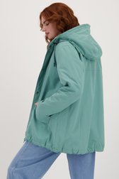 Blauwgroene jas met animalprint-voering van Libelle voor Dames