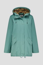 Blauwgroene jas met animalprint-voering van Libelle voor Dames