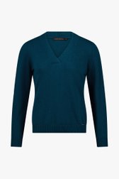 Productfoto 2 van Blauwgroene trui met V-hals  door Claude Arielle voor Dames