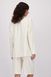 Le dos de Blazer blanc à fines rayures noires de Louise pour Femmes