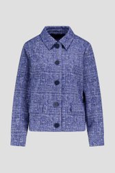 Blazer bleu au look tweed de Claude Arielle pour Femmes
