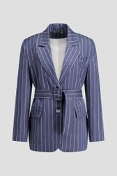 Photo produit 1 de Blazer bleue à motif rayé blanc de Louise pour Femmes