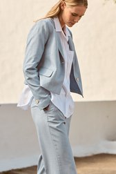 Blazer bleue courte à look chiné de More & More pour Femmes