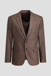 Photo produit 1 de Blazer brun en laine à effet chiné de Dansaert Black Premium pour Hommes