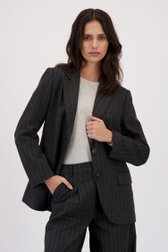 Le devant de Blazer gris à rayures avec des studs  de Louise pour Femmes