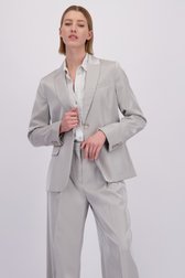Le devant de Blazer gris argenté de D'Auvry Studio pour Femmes