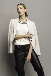 Photo supplémentaire 5 de Blazer gris clair à rayures de D'Auvry pour Femmes