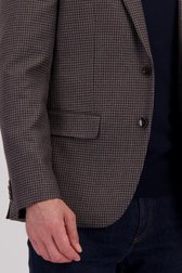 Détail de Blazer gris en laine à motif pied-de-poule  de Dansaert Black Premium pour Hommes