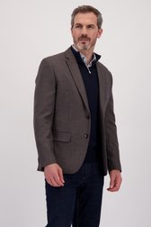 Le devant de Blazer gris en laine à motif pied-de-poule  de Dansaert Black Premium pour Hommes