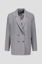 Blazer grise à rayures fines. de Liberty Island pour Femmes
