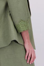 Détail de Blazer kaki avec broderies de AC by Annelien Coorevits pour Femmes