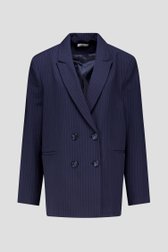 Blazer navy à rayures fines de Liberty Island pour Femmes