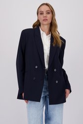 Blazer navy à rayures fines de Liberty Island pour Femmes