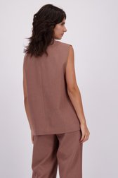 Le dos de Blazer sans manches marron de Louise pour Femmes