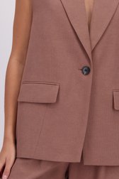 Détail de Blazer sans manches marron de Louise pour Femmes