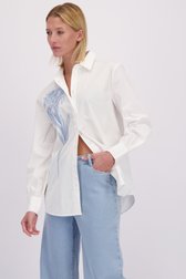 Vidéo de Blouse blanche avec détail bleu clair de D'Auvry pour Femmes