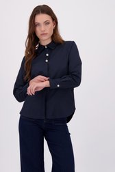 Vidéo de Blouse bleu foncé avec boutons argentés de JDY pour Femmes