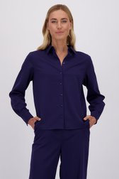 Video van Donkerblauwe blouse met lange mouwen door Liberty Island voor Dames