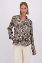Vidéo de Blouse beige-marron à imprimé zébré de More & More pour Femmes