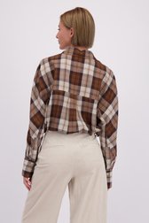 Le dos de Blouse à carreaux marron de Marc O'Polo pour Femmes