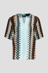 Blouse à imprimé abstrait coloré de Signature pour Femmes