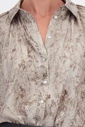 Détail de Blouse à imprimé animal gris et beige de D'Auvry Studio pour Femmes