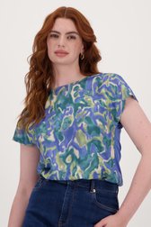 Blouse à imprimé aquarelle bleu et vert de Libelle pour Femmes