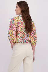 Le dos de Blouse à imprimé coloré de Geisha pour Femmes