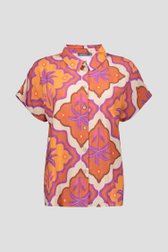 Photo produit 1 de Blouse à imprimé orange, violet et écru de Geisha pour Femmes