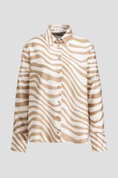 Photo produit 1 de Blouse à imprimé zèbre beige de D'Auvry pour Femmes