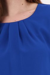 Blouse à manches courtes bleue de Claude Arielle pour Femmes