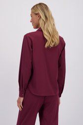Le dos de Blouse à manches longues bordeaux de Liberty Island pour Femmes