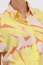 Blouse à motif jaune et rose corail de D'Auvry pour Femmes