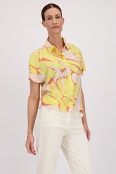 Blouse à motif jaune et rose corail de D'Auvry pour Femmes