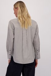 Le dos de Blouse à motif rayé vert foncé de Liberty Island pour Femmes