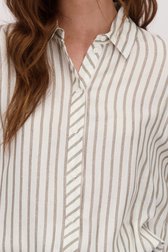 Détail de Blouse à motif rayé vert scintillant de Geisha pour Femmes