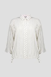 Photo produit 1 de Blouse à motif rayé vert scintillant de Geisha pour Femmes