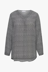 Blouse ample avec imprimé noir et blanc de Fransa pour Femmes