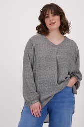 Blouse ample avec imprimé noir et blanc de Fransa pour Femmes