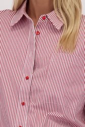 Détail de Blouse avec motif rayé rouge de Liberty Island pour Femmes