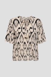 Blouse beige clair à imprimé noir de JDY pour Femmes
