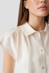 Blouse beige clair à structure froncée de Opus pour Femmes