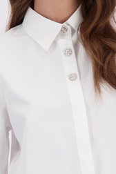 Détail de Blouse blanche à boutons argentés de JDY pour Femmes