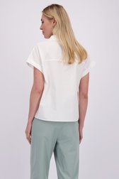 Le dos de Blouse blanche à col en V de Liberty Island pour Femmes