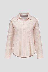 blouse blanche à rayures beiges de Liberty Island pour Femmes