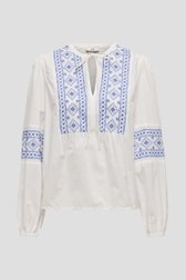 Blouse blanche avec broderie bleue de JDY pour Femmes