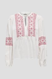 Blouse blanche avec broderie rouge de JDY pour Femmes