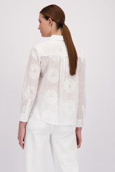 Blouse blanche avec broderies florales de More & More pour Femmes