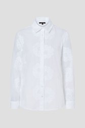 Blouse blanche avec broderies florales de More & More pour Femmes
