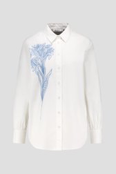 Photo produit 1 de Blouse blanche avec détail bleu clair de D'Auvry pour Femmes